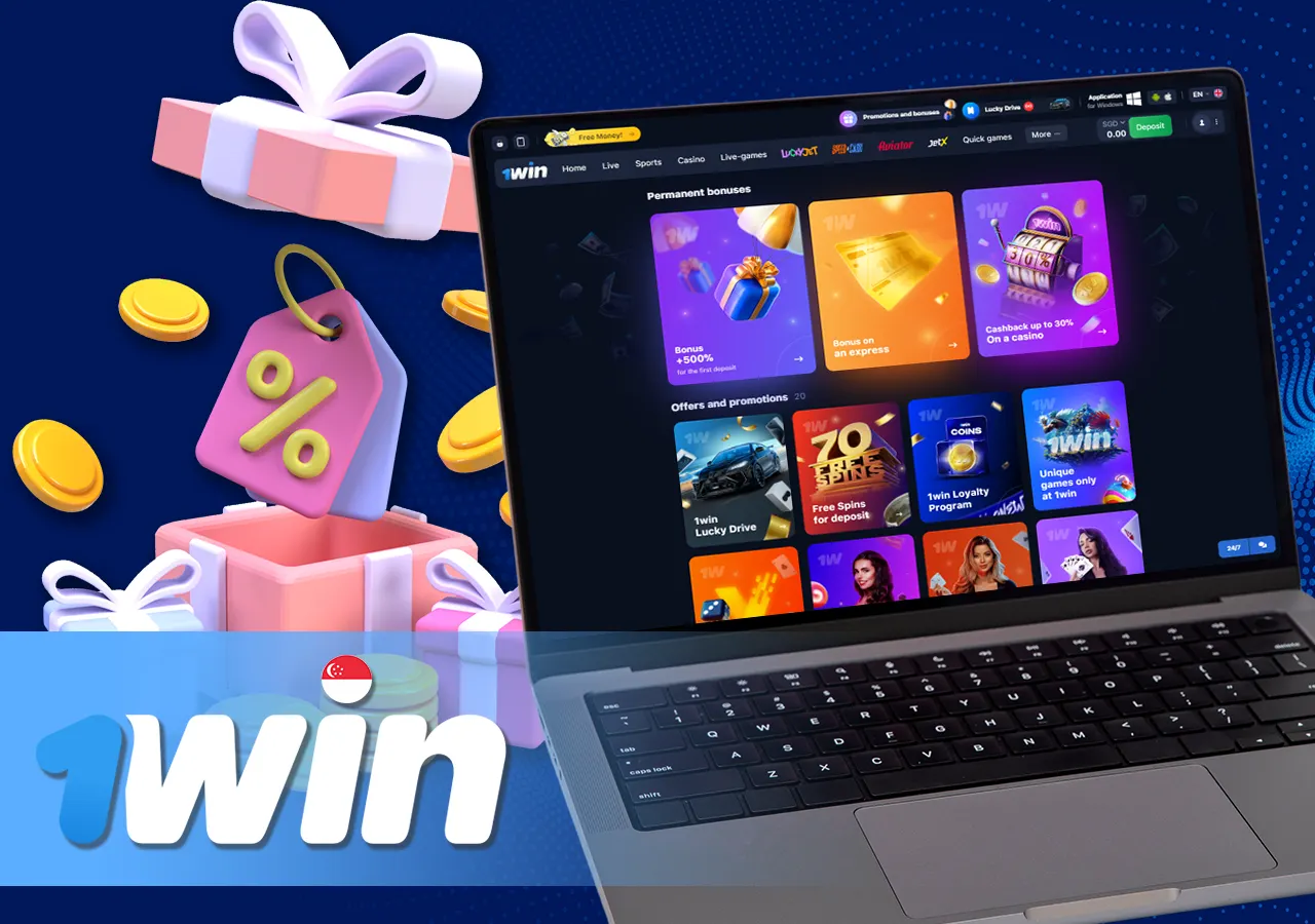 Get a bonus of five times your first deposit after registering with 1win