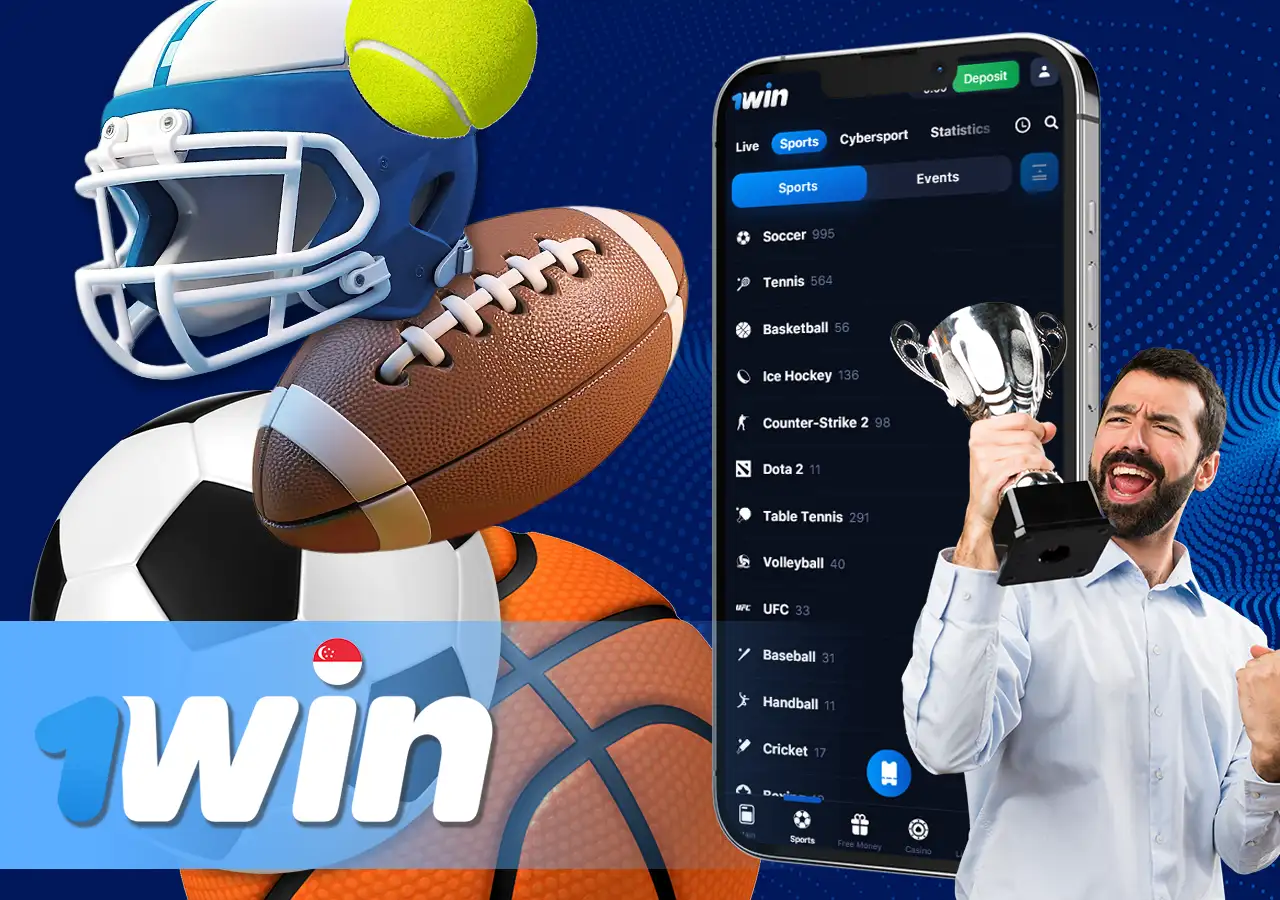 More than forty sports disciplines are available for betting at 1win