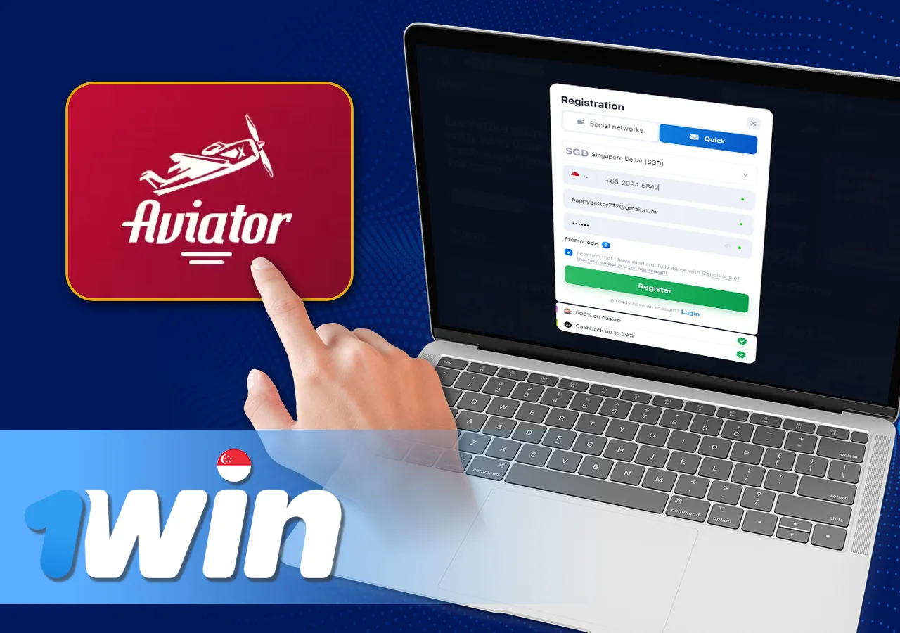 Detailed description of how to create an account on 1win and start playing Aviator